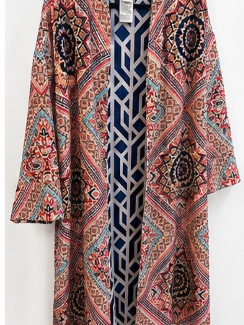 Chico's Multi-Color Geometric & Medallion Print Cape